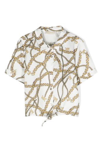 Michael Kors Kids chain-print short-sleeve shirt - Weiß