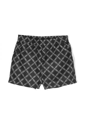 Michael Kors Kids monogram-print shorts - Schwarz