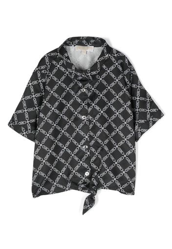 Michael Kors Kids monogram-print shirt - Schwarz