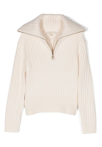 Michael Kors Kids ribbed pullover jumper - Nude