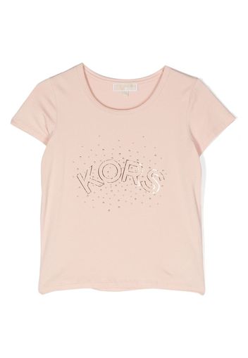 Michael Kors Kids T-Shirt mit verziertem Logo - Rosa