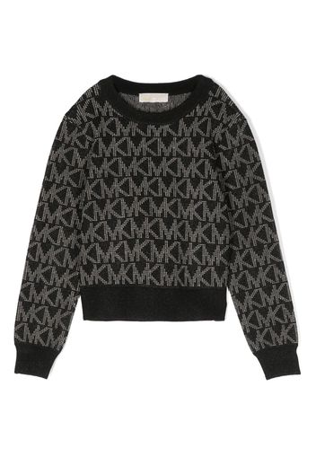 Michael Kors Kids Pullover mit Monogrammmuster - Schwarz