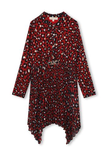 Michael Kors Kids MK Empire leopard-print dress - Rot