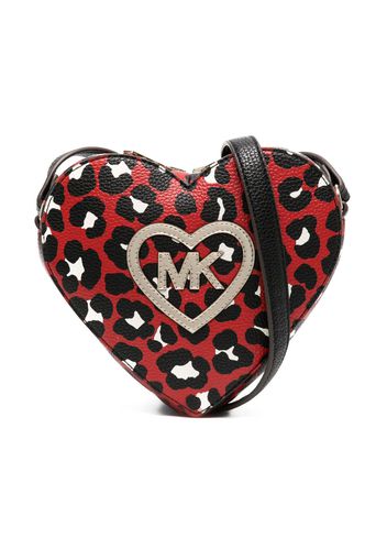 Michael Kors Kids Schultertasche mit Leoparden-Print - Rot