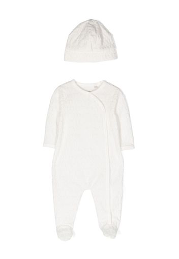 Michael Kors Kids debossed-logo pattern babygrow set - Weiß