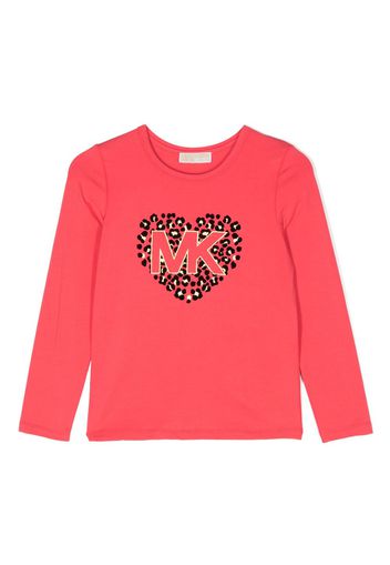 Michael Kors Kids Langarmshirt mit Logo-Print - Rosa