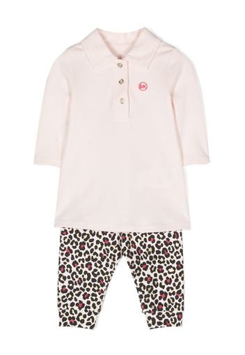 Michael Kors Kids Set aus Poloshirt und Hose - Rosa