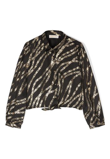 Michael Kors Kids Hemd mit Ketten-Print - Schwarz