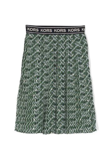 Michael Kors Kids graphic-print pleated skirt - Grün