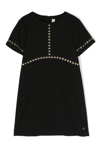 Michael Kors Kids stud-embellished short-sleeve dress - Schwarz