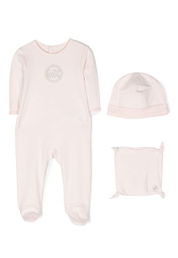 Michael Kors Kids Dreiteiliges Set mit Logo-Stickerei - Rosa