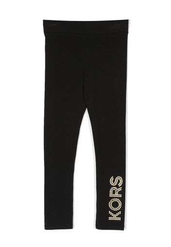 Michael Kors Kids logo-print stretch-cotton leggings - Schwarz