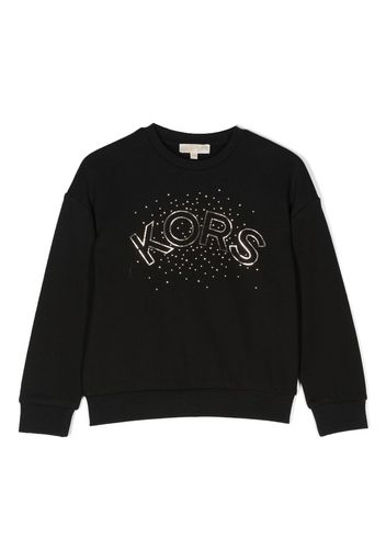 Michael Kors Kids logo-print embellished cotton sweatshirt - Schwarz