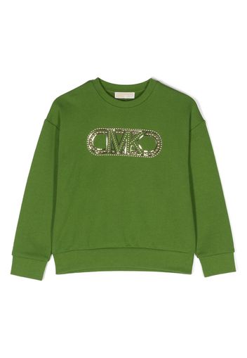 Michael Kors Kids Sweatshirt mit Logo-Applikation - Grün