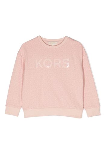 Michael Kors Kids logo-print cotton sweatshirt - Rosa