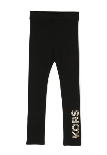 Michael Kors Kids crystal-embellished high-waisted trousers - Schwarz