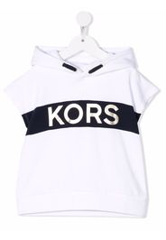 Michael Kors Kids logo-print short-sleeve hoodie - Weiß