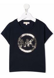 Michael Kors Kids sequin-embellished logo T-shirt - Blau