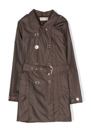 Michael Kors Kids Trenchcoat mit Monogramm-Print - Braun