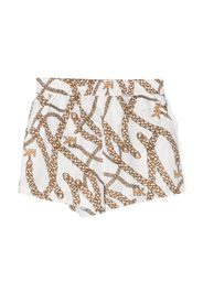 Michael Kors Kids Shorts mit Ketten-Print - Weiß