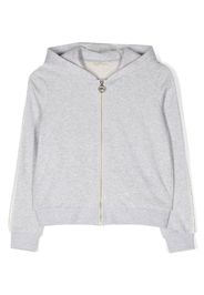 Michael Kors Kids logo-tape zip-up hoodie - Grau