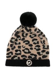 Michael Kors Kids Mütze mit Leoparden-Print - Braun