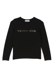 Michael Kors Kids logo-lettering long-sleeved T-shirt - Schwarz