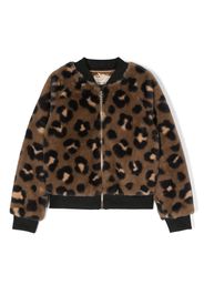 Michael Kors Kids Bomberjacke mit Animal-Print - Braun