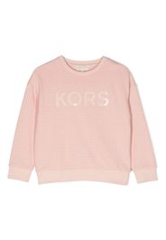 Michael Kors Kids logo-print cotton sweatshirt - Rosa