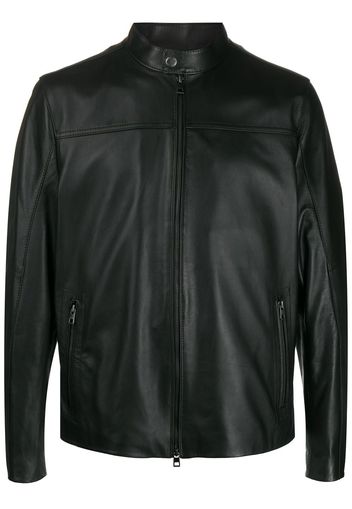 Michael Kors Bikerjacke mit Stehkragen - Schwarz