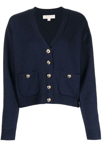 Michael Kors V-neck long-sleeve cardigan - Blau