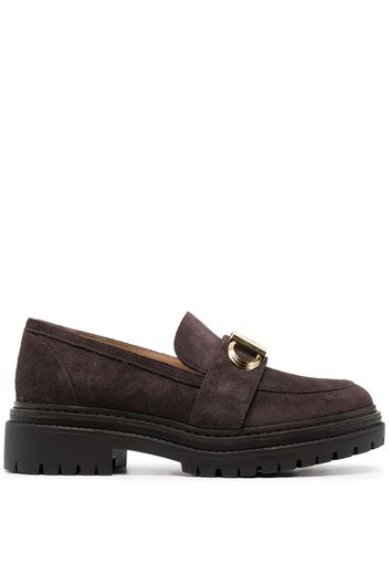 Michael Kors Loafer aus Wildleder mit Logo-Schild - Braun