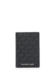Michael Kors Kartenetui mit Monogramm-Print - Schwarz