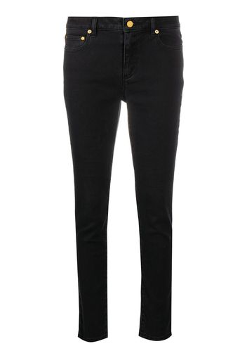 Michael Michael Kors Halbhohe Skinny-Jeans - Schwarz