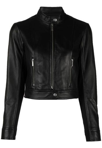 Michael Michael Kors Cropped-Bikerjacke - Schwarz