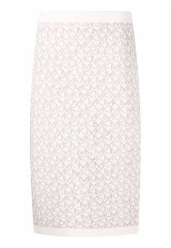 Michael Michael Kors jacquard logo skirt - Weiß