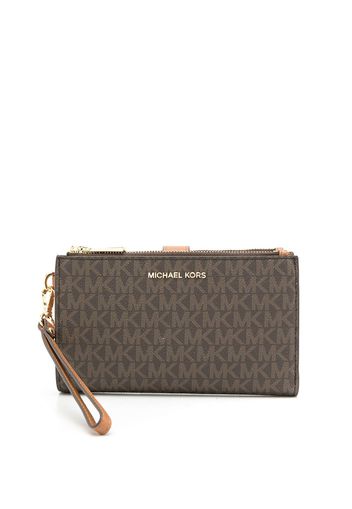 Michael Michael Kors Jet Set Portemonnaie mit Monogramm - Braun