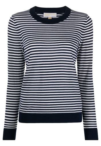 Michael Michael Kors striped long-sleeved pullover - Blau