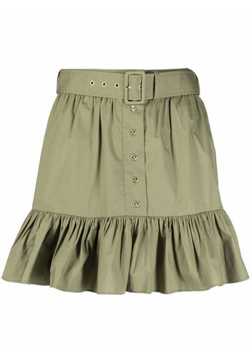 Michael Michael Kors belted ruffle-trim mini skirt - Grün