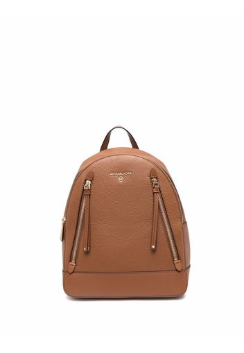 Michael Michael Kors Brooklyn pebble-texture backpack - Braun