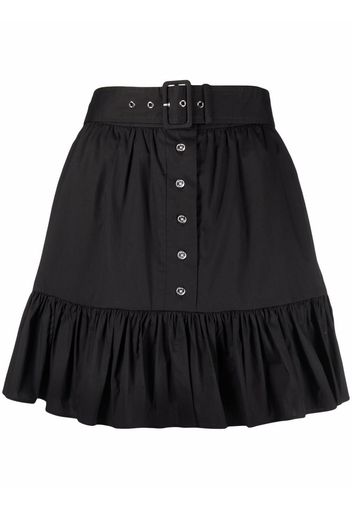 Michael Michael Kors belted organic-cotton mini skirt - Schwarz