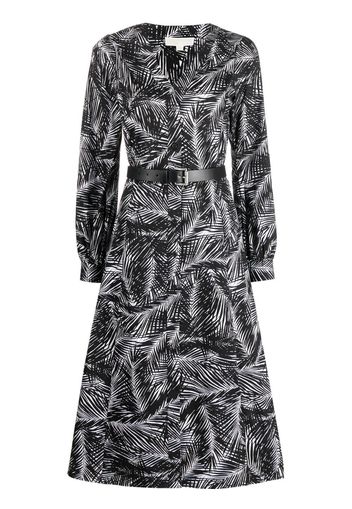 Michael Michael Kors Kate Kleid mit botanischem Print - Schwarz