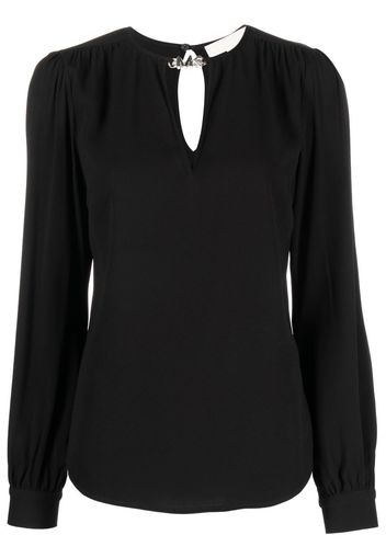 Michael Michael Kors long puff sleeve blouse - Schwarz