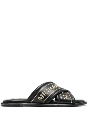 Michael Michael Kors Gideon logo-print sliders - Schwarz