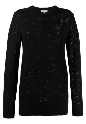 Michael Michael Kors logo-knit long-sleeve jumper - Schwarz