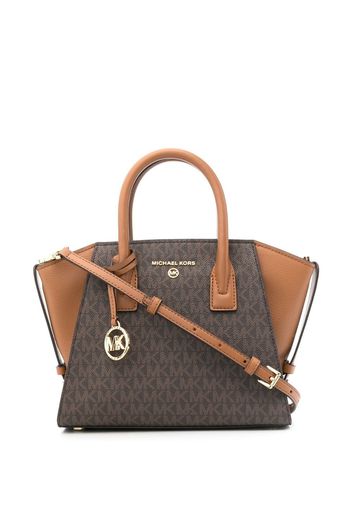 Michael Michael Kors logo-print leather tote bag - Braun