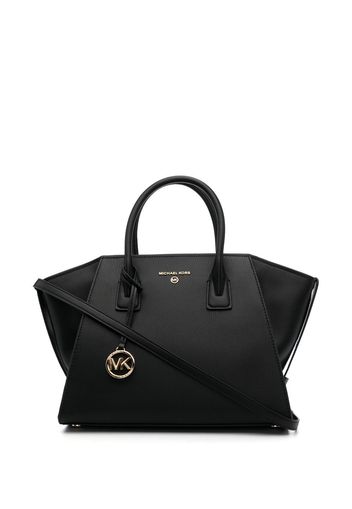 Michael Michael Kors logo-plaque leather tote bag - Schwarz