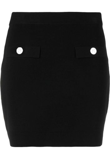 Michael Michael Kors logo-embossed buttoned miniskirt - Schwarz