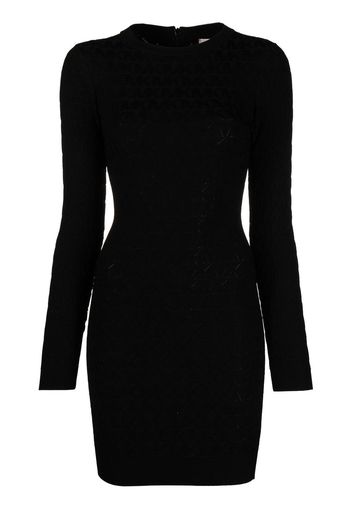 Michael Michael Kors monogram-jacquard mini dress - Schwarz