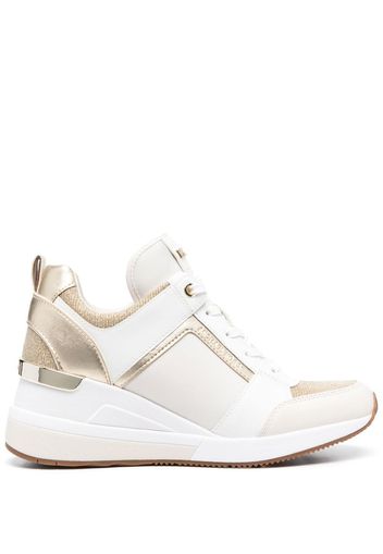 Michael Michael Kors wedge-heel lace-up sneakers - Nude